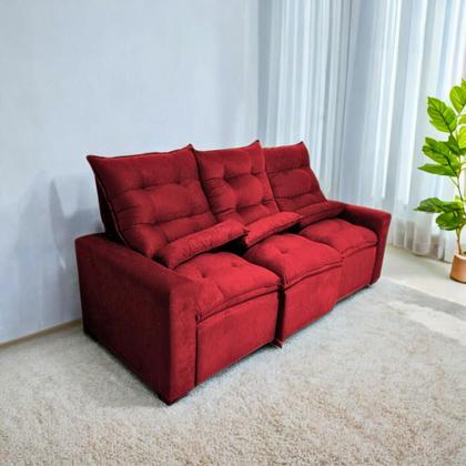 Imagem de Sofá Retrátil e Reclinável 2,75m C/ 05 Lugares em Tecido Suede