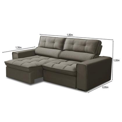 Imagem de Sofá Retrátil e Reclinável 3 Lugares 180cm