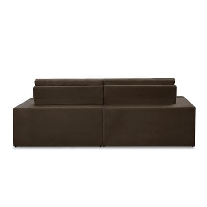 Imagem de Sofá Retrátil e Reclinável 3 lugares 1,90m com Molas Stella Suede Marrom Adonai Estofados