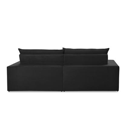 Imagem de Sofá Retrátil e Reclinável 3 lugares 2,10m com Molas Emily Suede Preto Adonai Estofados