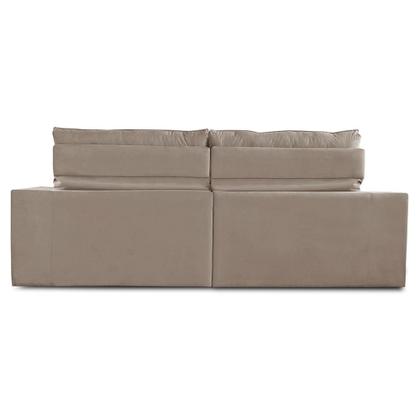 Imagem de Sofá Retrátil e Reclinável 3 lugares 2,10m com Molas Marcela Suede Cappuccino Adonai Estofados