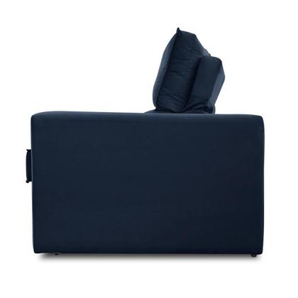 Imagem de Sofá Retrátil e Reclinável 3 lugares 2,10m com Molas Milena Suede Azul Rover & Beato