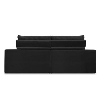 Imagem de Sofá Retrátil e Reclinável 3 lugares 2,10m com Molas Milena Suede Preto Rover & Beato