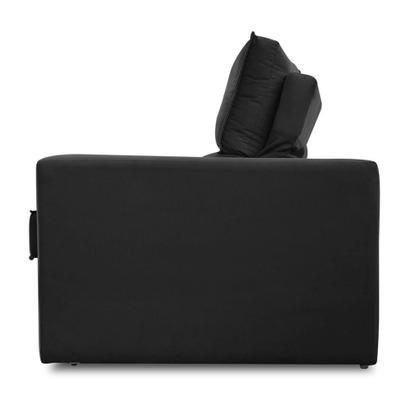 Imagem de Sofá Retrátil e Reclinável 3 lugares 2,30m com Molas Mirela Suede Preto Adonai Estofados