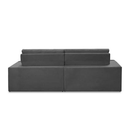 Sofá Retrátil e Reclinável 3 lugares 2,30m com Molas Stella Suede Cinza Adonai Estofados Imagem de Sofá Retrátil e Reclinável 3 lugares 2,30m com Molas Stella Suede Cinza Adonai Estofados