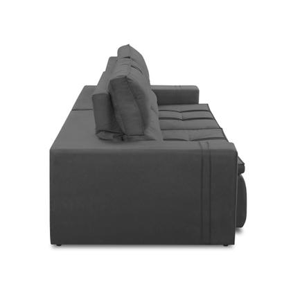 Sofá Retrátil e Reclinável 3 lugares 2,30m com Molas Stella Suede Cinza Adonai Estofados Imagem de Sofá Retrátil e Reclinável 3 lugares 2,30m com Molas Stella Suede Cinza Adonai Estofados