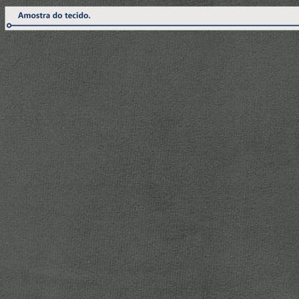Imagem de Sofá Retrátil e Reclinável 3 Lugares 250cm Bérgamo Cinza Veludo Grafite