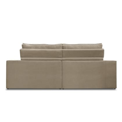 Imagem de Sofá Retrátil e Reclinável 3 lugares 2,50m com Molas Mirela Suede Bege Adonai Estofados