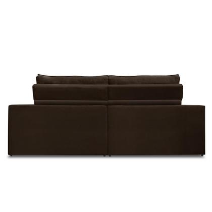 Imagem de Sofá Retrátil e Reclinável 3 lugares 2,50m com Molas Mirela Suede Marrom Adonai Estofados