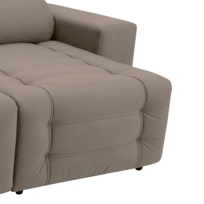 Imagem de Sofá Retrátil e Reclinável 3 Lugares Blenda II Suede Castanho