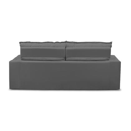Imagem de Sofá Retrátil e Reclinável 3 lugares com Molas 1,50m Laura Suede Cinza Madelina