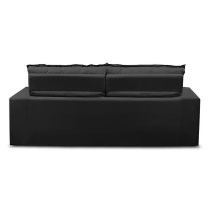 Imagem de Sofá Retrátil e Reclinável 3 lugares com Molas 2,00m Alana Suede Preto Madelina