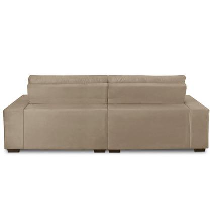 Imagem de Sofá Retrátil e Reclinável 3 Lugares com Molas 2,30m Dani Suede Bege Adonai Estofados
