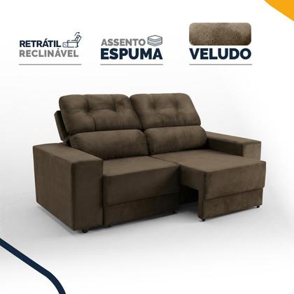 Imagem de Sofá Retrátil e Reclinável 3 Lugares Espuma - Maringá 180cm