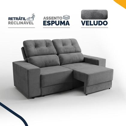 Imagem de Sofá Retrátil e Reclinável 3 Lugares Espuma - Maringá 180cm