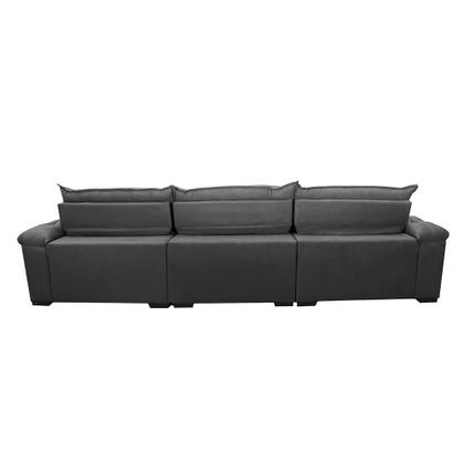 Imagem de Sofá Retrátil e Reclinável 3,52m Molas Ensacadas Cama inBox Botonê Espuma Viscoelástico Cinza