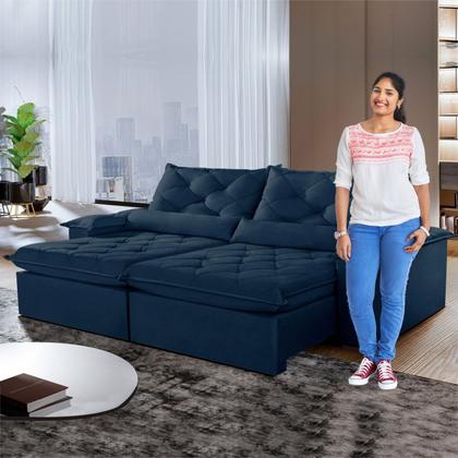 Imagem de Sofá Retrátil e Reclinável 4 Lugares 220cm Diamond Super Pillow
