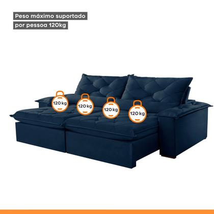 Imagem de Sofá Retrátil e Reclinável 4 Lugares 220cm Diamond Super Pillow