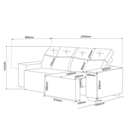 Imagem de Sofá Retrátil e Reclinável 4 Lugares 230cm Veludo Salvador