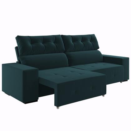 Imagem de Sofá Retrátil e Reclinável 4 Lugares 230cm Veludo Salvador