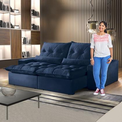 Sofá Retrátil e Reclinável 4 Lugares 250cm Avalon Super Pillow - Montano Estofados Imagem de Sofá Retrátil e Reclinável 4 Lugares 250cm Avalon Super Pillow