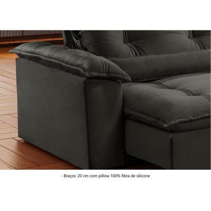 Imagem de Sofá Retrátil e Reclinável Apolo 2,50m 04 Lugares Mola Ensacada TXR