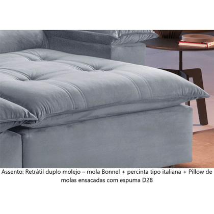 Imagem de Sofá Retrátil e Reclinável Atenas 1,80m 02 Lugares Mola Ensacada TXR