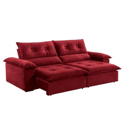 Imagem de Sofá Retrátil e Reclinável Atenas 2,50m 04 Lugares Mola Ensacada TXR