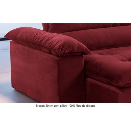 Imagem de Sofá Retrátil e Reclinável Atenas 2,50m 04 Lugares Mola Ensacada TXR