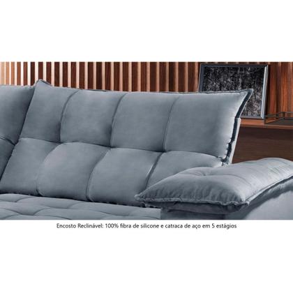 Imagem de Sofá Retrátil e Reclinável Atlanta 2,90m 05 Lugares Mola Ensacada TXR