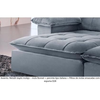 Imagem de Sofá Retrátil e Reclinável Atlanta 2,90m 05 Lugares Mola Ensacada TXR