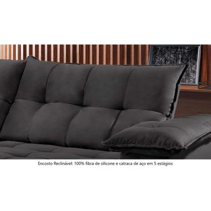 Imagem de Sofá Retrátil e Reclinável Atlanta 2,90m 05 Lugares Mola Ensacada TXR