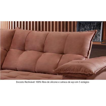 Imagem de Sofá Retrátil e Reclinável Atlanta 2,90m 05 Lugares Mola Ensacada TXR