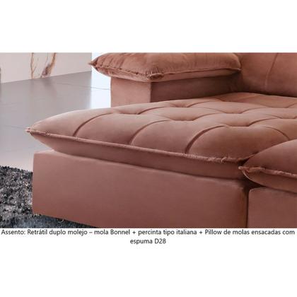 Imagem de Sofá Retrátil e Reclinável Atlanta 2,90m 05 Lugares Mola Ensacada TXR