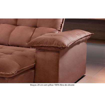 Imagem de Sofá Retrátil e Reclinável Atlanta 2,90m 05 Lugares Mola Ensacada TXR
