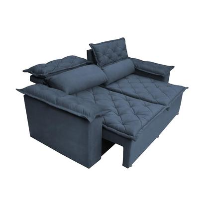 Sofá Retrátil e Reclinável Cama inBox Compact 1,50m Tecido Suede Velusoft Azul Imagem de Sofá Retrátil e Reclinável Cama inBox Compact 1,50m Tecido Suede Velusoft Azul