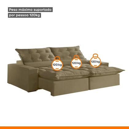 Imagem de Sofá Retrátil e Reclinável com Catraca Blindada 230cm Montano