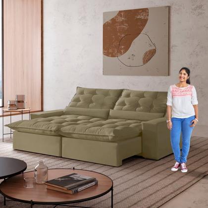 Imagem de Sofá Retrátil e Reclinável com Catraca Blindada 230cm Montano