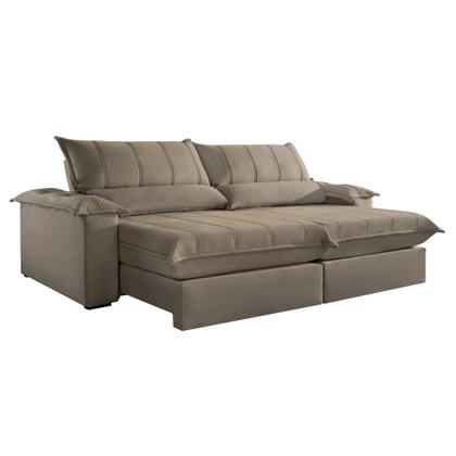 Imagem de Sofá Retrátil e Reclinável com Catraca Blindada 240cm Porto Bello