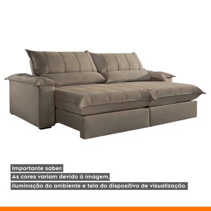 Imagem de Sofá Retrátil e Reclinável com Catraca Blindada 240cm Porto Bello