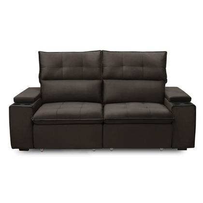 Imagem de Sofá Retrátil e Reclinável com Porta Copos e Objetos 1,80m Parma