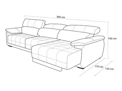 Imagem de Sofá Retrátil e Reclinável de Couro Filipinas (3 módulos) 3,60 m Soft Tabaco - Mempra Design