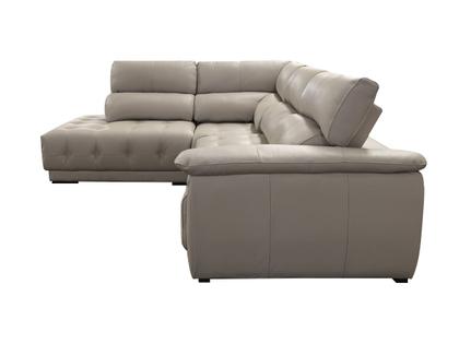 Imagem de Sofá Retrátil e Reclinável de Couro Filipinas Canto com Chaise Esquerda 1,26 m - Grizzy