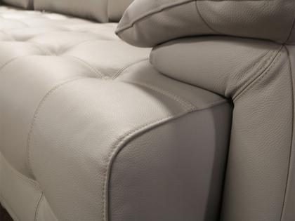 Imagem de Sofá Retrátil e Reclinável de Couro Filipinas Canto com Chaise Esquerda 1,26 m - Grizzy