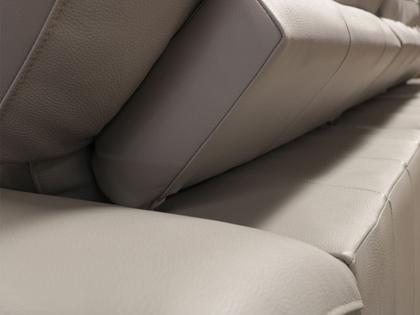 Imagem de Sofá Retrátil e Reclinável de Couro Filipinas Canto com Chaise Esquerda 1,26 m - Grizzy