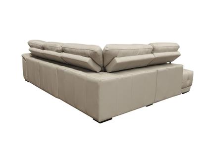 Imagem de Sofá Retrátil e Reclinável de Couro Filipinas Canto com Chaise Esquerda 1,26 m - Grizzy