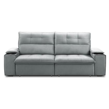 Imagem de Sofá Retrátil e Reclinável França 210 Cm com Porta Copos e Objetos