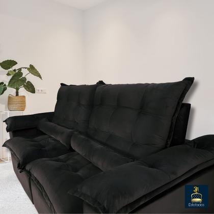 Imagem de Sofá Retrátil e Reclinável Ipanema 2,00m de Largura com Molas Ensacadas em Tecido Veludão