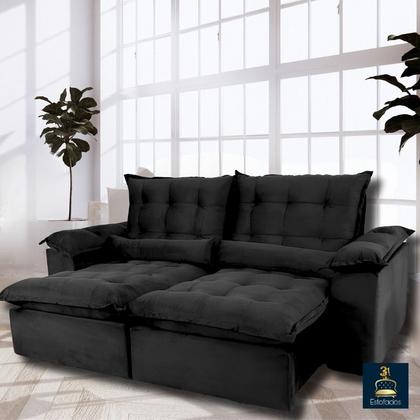 Imagem de Sofá Retrátil e Reclinável Ipanema 2,00m de Largura com Molas Ensacadas em Tecido Veludão