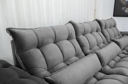 Imagem de Sofá Retrátil e Reclinável Ipanema 2,10m em Tecido Veludão C/ 03 Módulos Montagem Inclusa